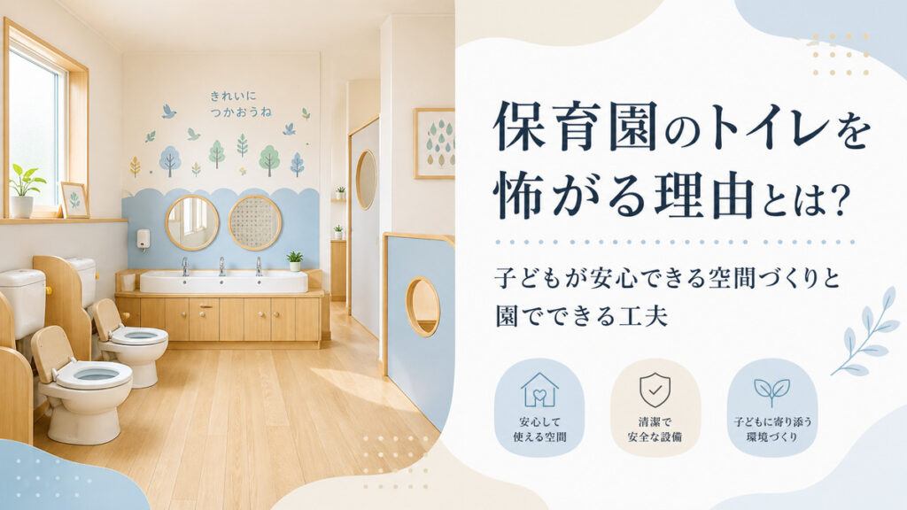 保育園のトイレを怖がる理由とは?子どもが安心できる空間づくりと園でできる工夫