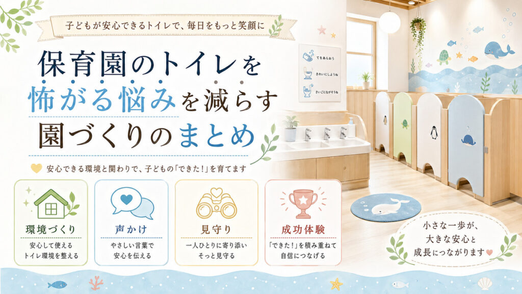 保育園のトイレを怖がる悩みを減らす園づくりのまとめ