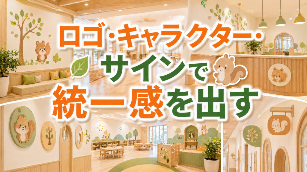 ロゴ・キャラクター・サインで統一感を出す