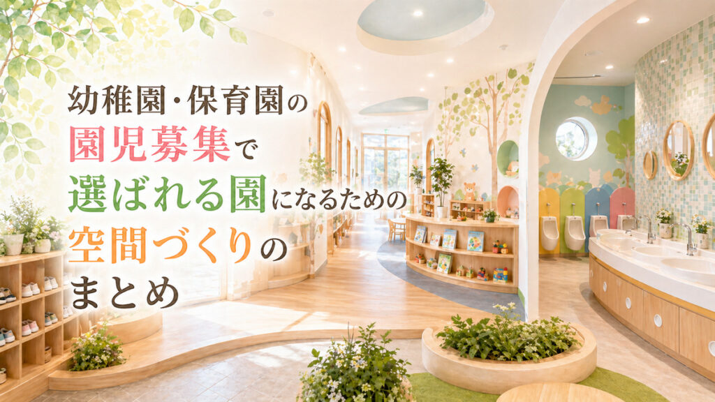 幼稚園・保育園の園児募集で選ばれる園になるための空間づくりのまとめ