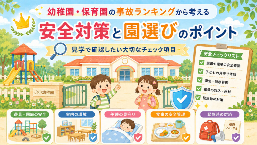 幼稚園・保育園の事故ランキングから考える安全対策と園選びのポイント