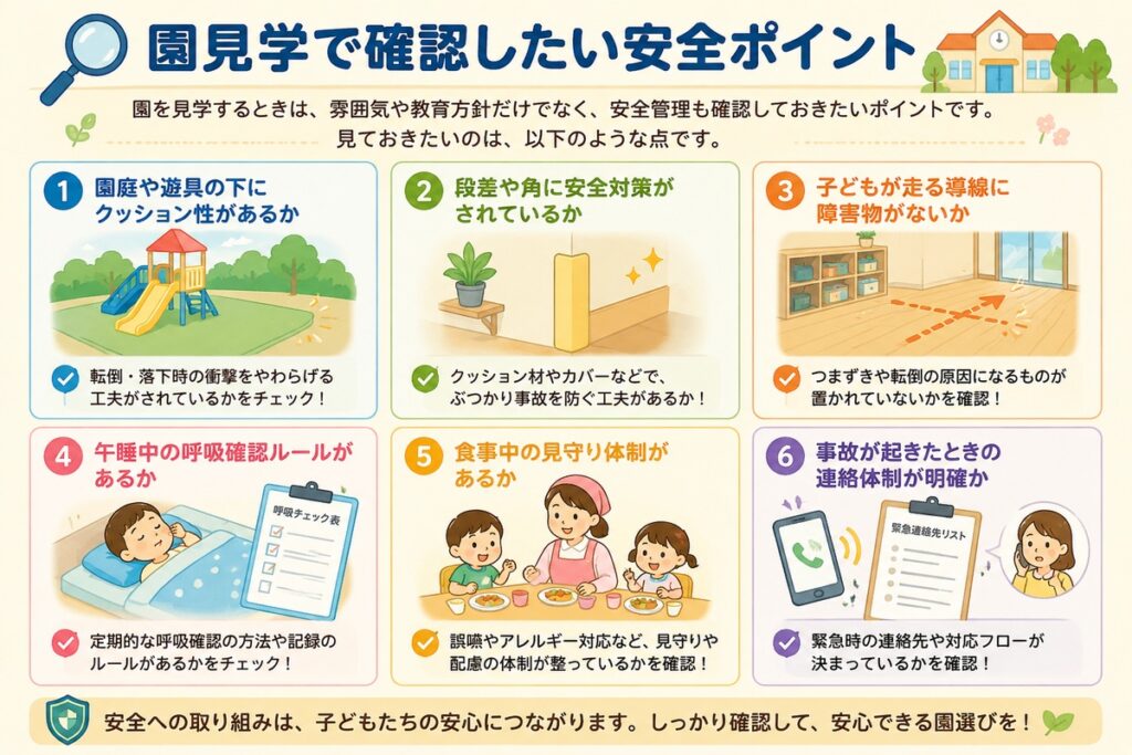 園見学で確認したい安全ポイント
