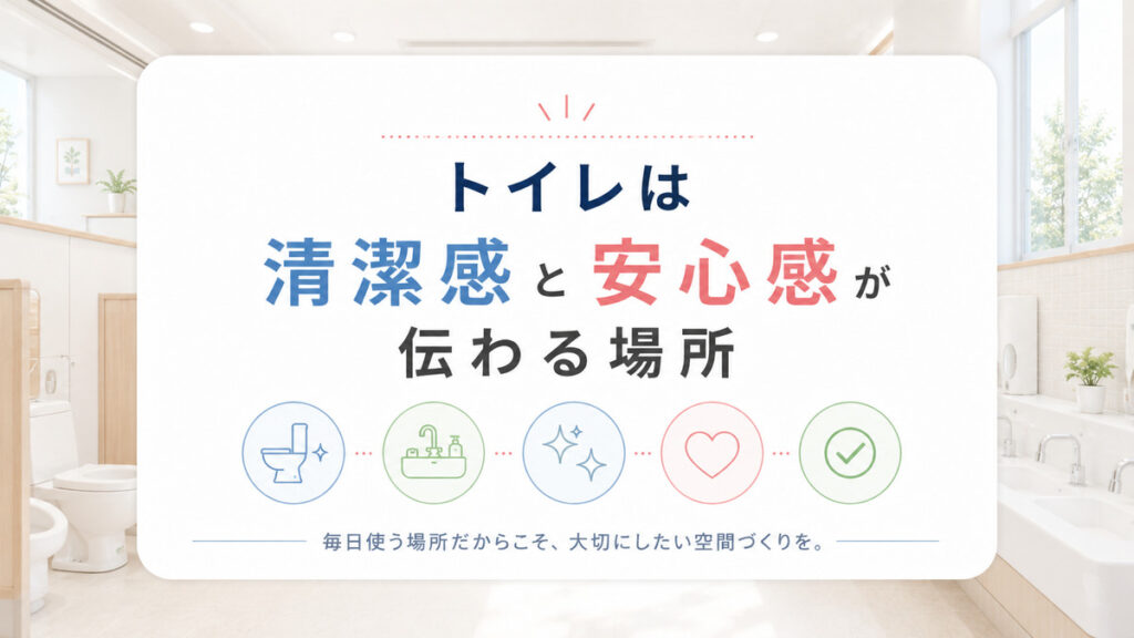 トイレは清潔感と安心感が伝わる場所