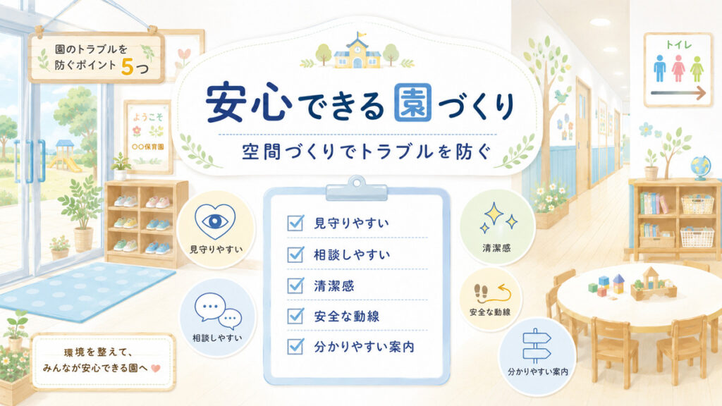 園のトラブルを防ぐ安心できる園づくりと空間づくり