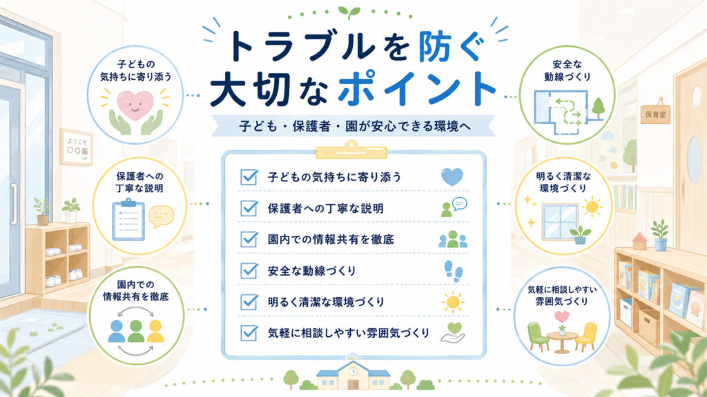 園のトラブルを防ぐために大切なポイント